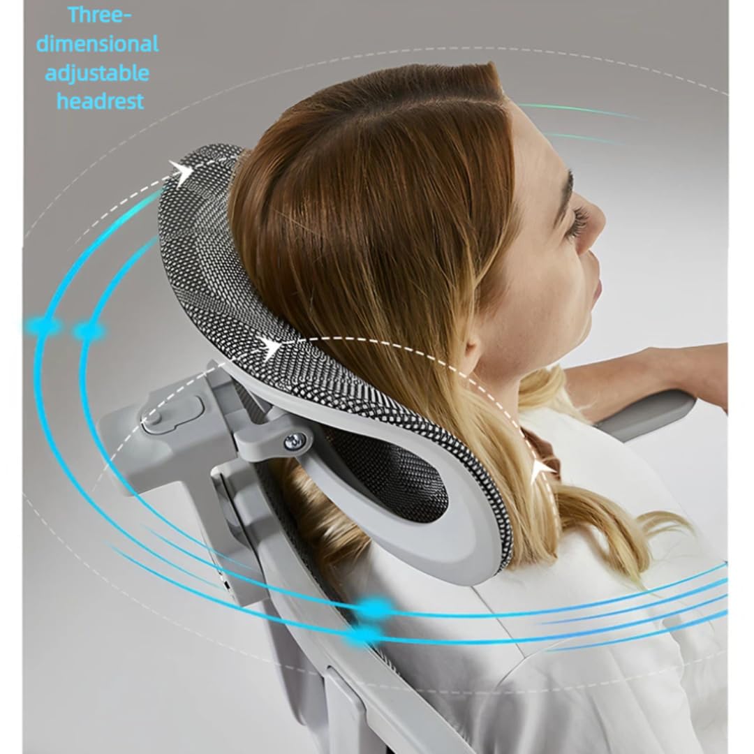 Sedia Ergonomica Supporto Lombare Sedia Reclinabile Adatta A Casa Sedie Con Schienale Comode Per Lunghi Periodi Seduta Da Computer Sedie Da Gaming (Grigi Senza Poggiapiedi)