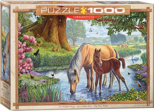 Puzzle Eurographics The Fell Ponies de gran precisión, 48x68 cm para un encaje perfecto
