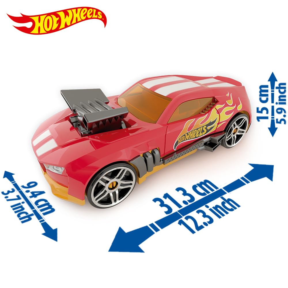 Hot Wheels NEW Car Storage 2in1 Race N' Haul free wheel Car Storage case with Retractable Handle - Image 3
