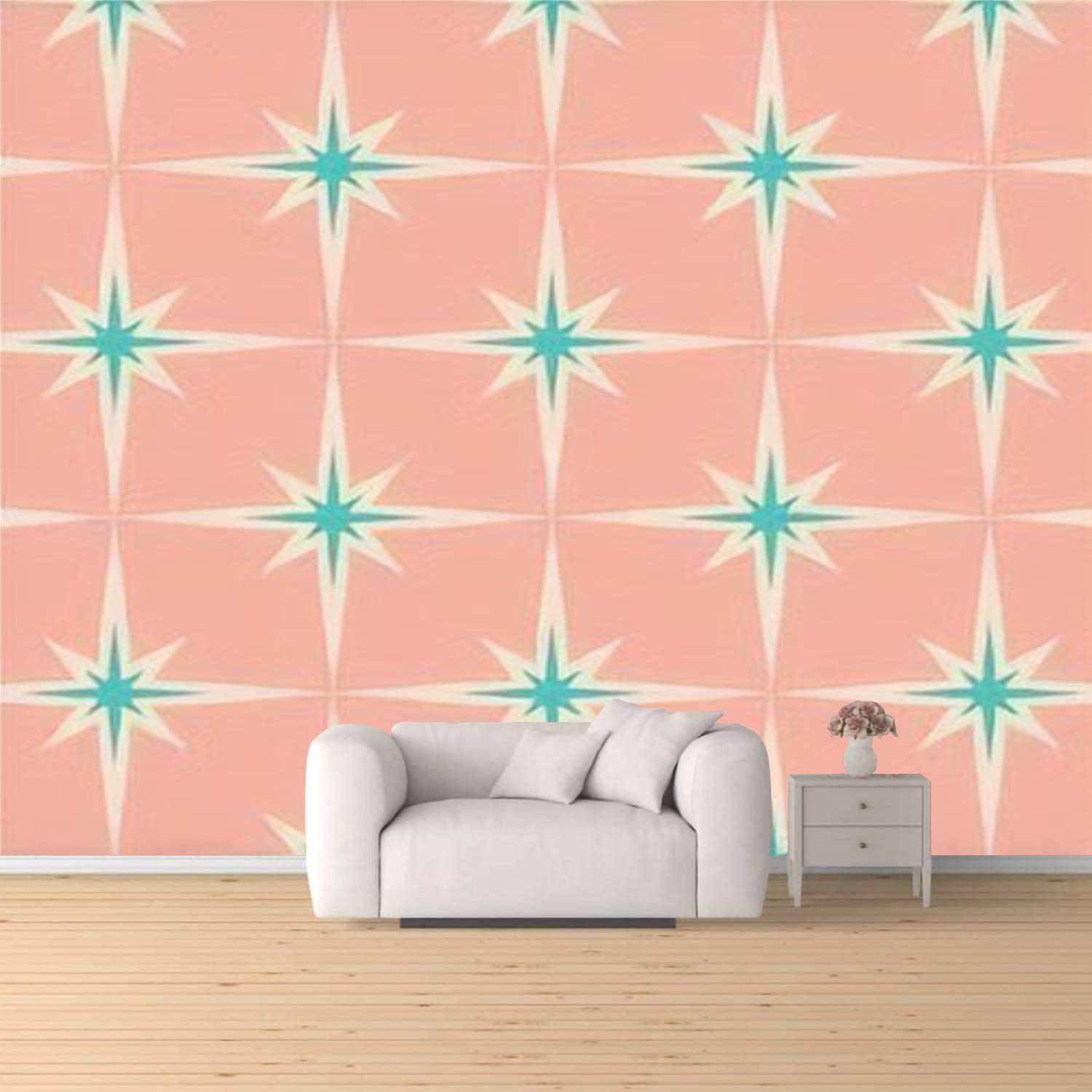 Amazon.com: 50s Mid Century Modern Seamless Peel & Stick Wallpaper 