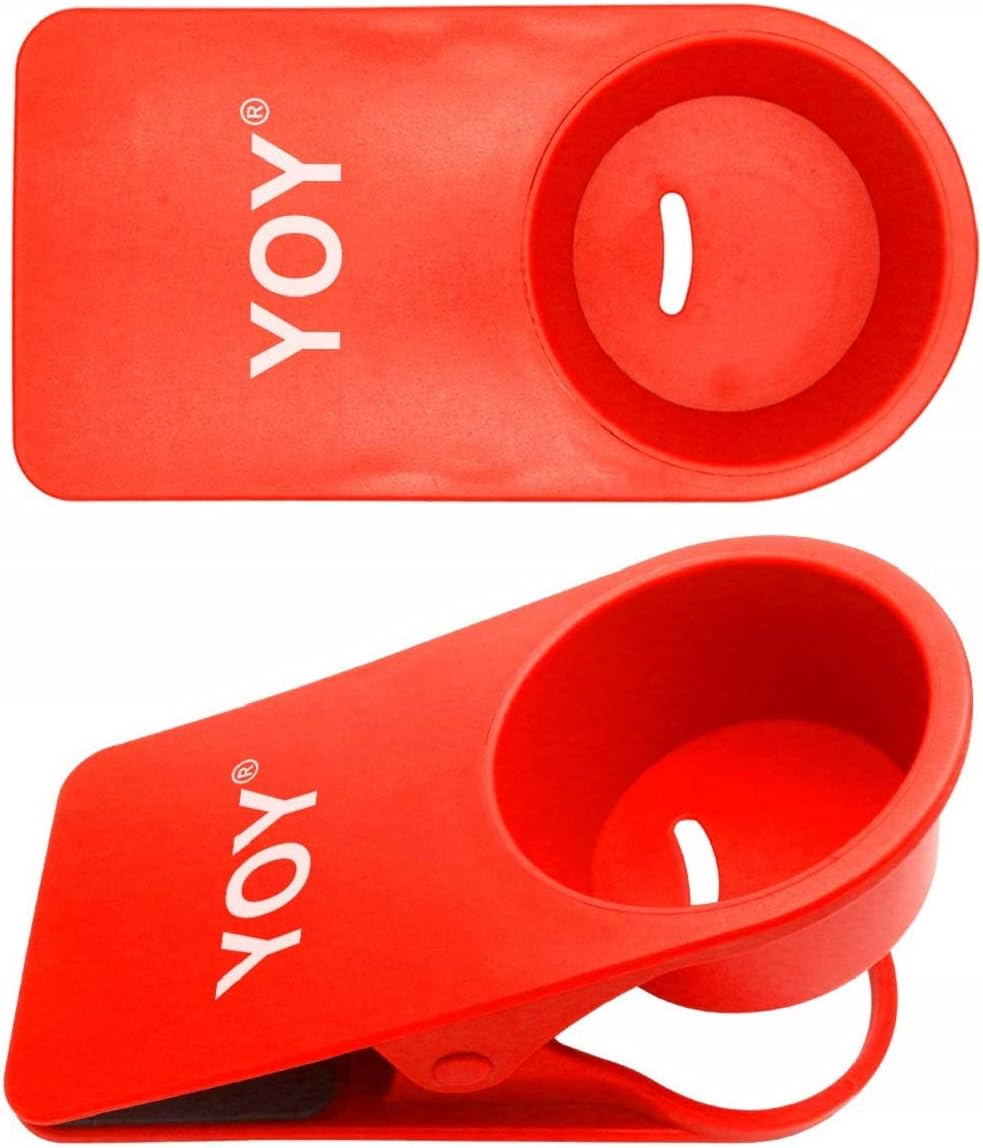 YOY 2 Pack Drink Cup Holder Clip Table Desk Side Water