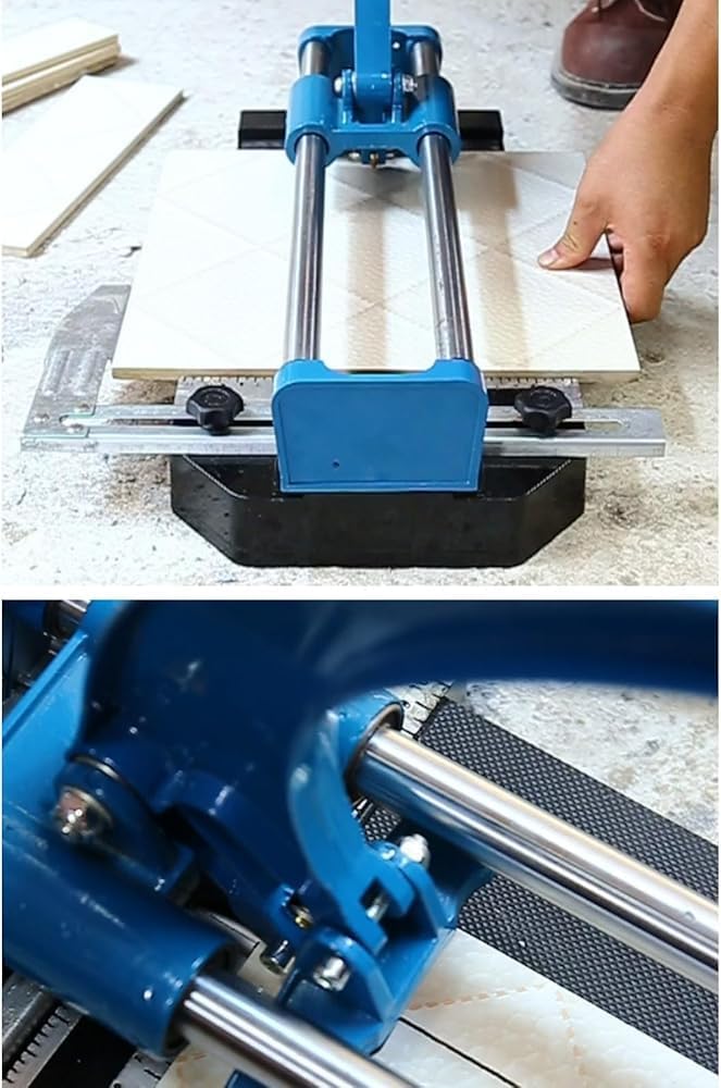 24 Inch Manual Tile Cutter, Porcelain Ceramic Tile Cutter with Tungsten Alloy Wheel, Storage Bag and Ruler, Positioning Double Rails, Precise Tile Cutter Tools for Beginners