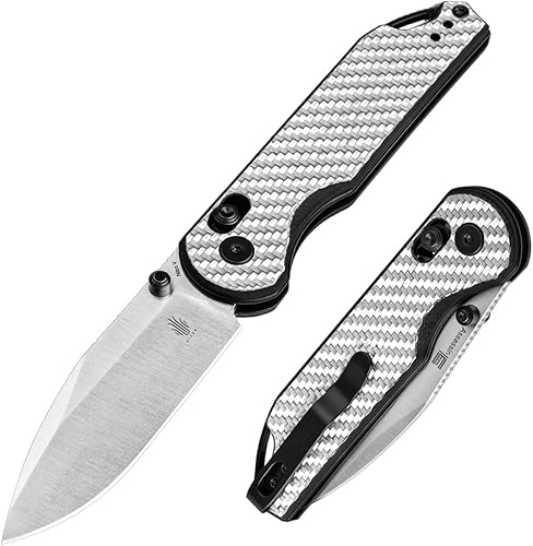 Kizer Assassin V3549C1 - Cuchillo plegable de acero Micarta con clip, 3 pulgadas, 60.6 in, para transporte diario, con clip de bolsillo reversible