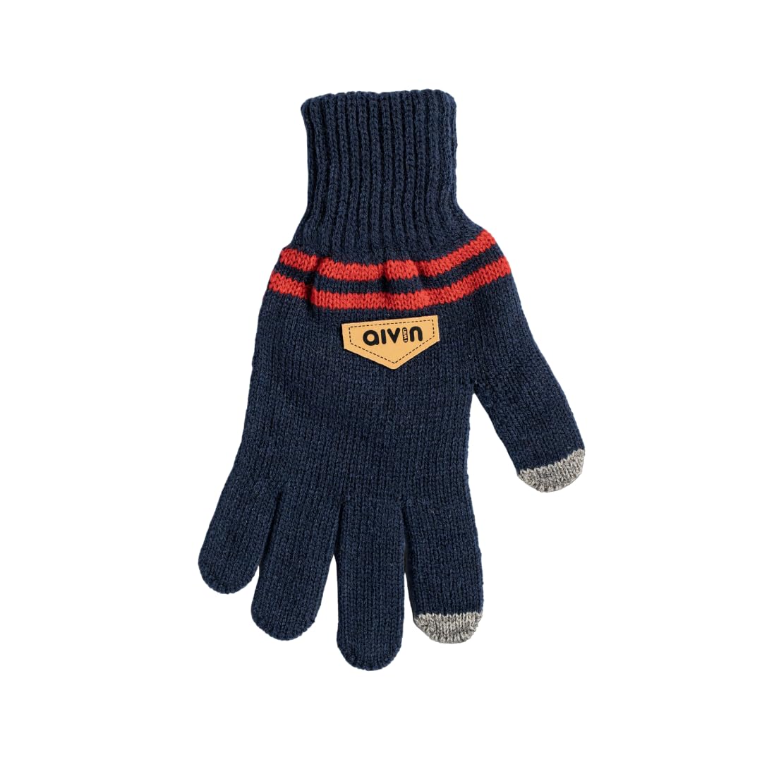 Swift Winter Touchscreen Gloves Unisex Warm Stretch Knitted Wool Mittens with Touch Screen Capability Woolen Comfort Full-Fingered Protection Stylish Solid Knit Double Layered
