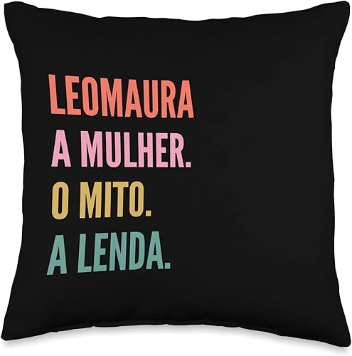 Designs De Nomes Engraçados Para Mulher Funny Portuguese First Name Design-Leomaura Throw Pillow 16x16 Multicolor Designs De Nomes Engraçados Para Mulher Funny Portuguese First Name Design-Leomaura Throw Pillow 16x16 Multicolor