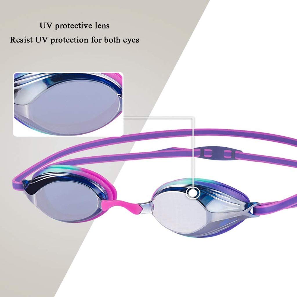 Occhialini da Nuoto, Occhialini da Nuoto Nessuna colatura Anti Fog Protezione UV Triathlon occhialini da Nuoto for i Giovani i Bambini Bambina(3-Pack)