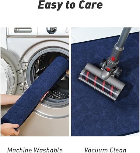 Miniatura 5 de COCOER Tapete de baño antideslizante, súper absorbente, lavable para baño con parte trasera de goma, tapetes de baño finos para debajo de la puerta,