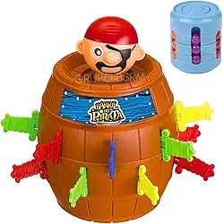 Pula Pirata Barril Kit Brinquedos Criança 5 anos Infantil Jogo Barril do Pirata Presente Para Criança menina menino + Cilindro Magico Brinquedos Educativos Portatil para viagem