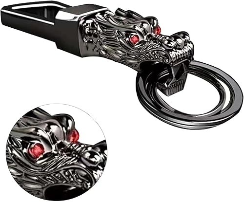 Dragon Loong - Llavero de metal de aleación de zinc resistente para hombres y mujeres con caja de regalo