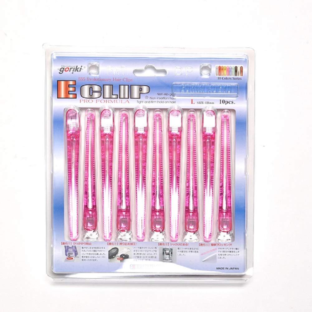 Amazon.co.jp: 五力工業 Eクリップ Lサイズ クリアピンク 10本