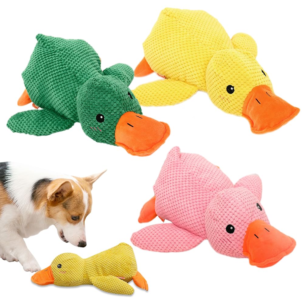 Duck Dog Toy for Dogs,2025 Upgrade Durable Calming Ducks Dog Toy,Squeak Dog Toys for Small Dogs Stuffed Duck Dog Toys for Puppy Small Dog Indoor Puppy