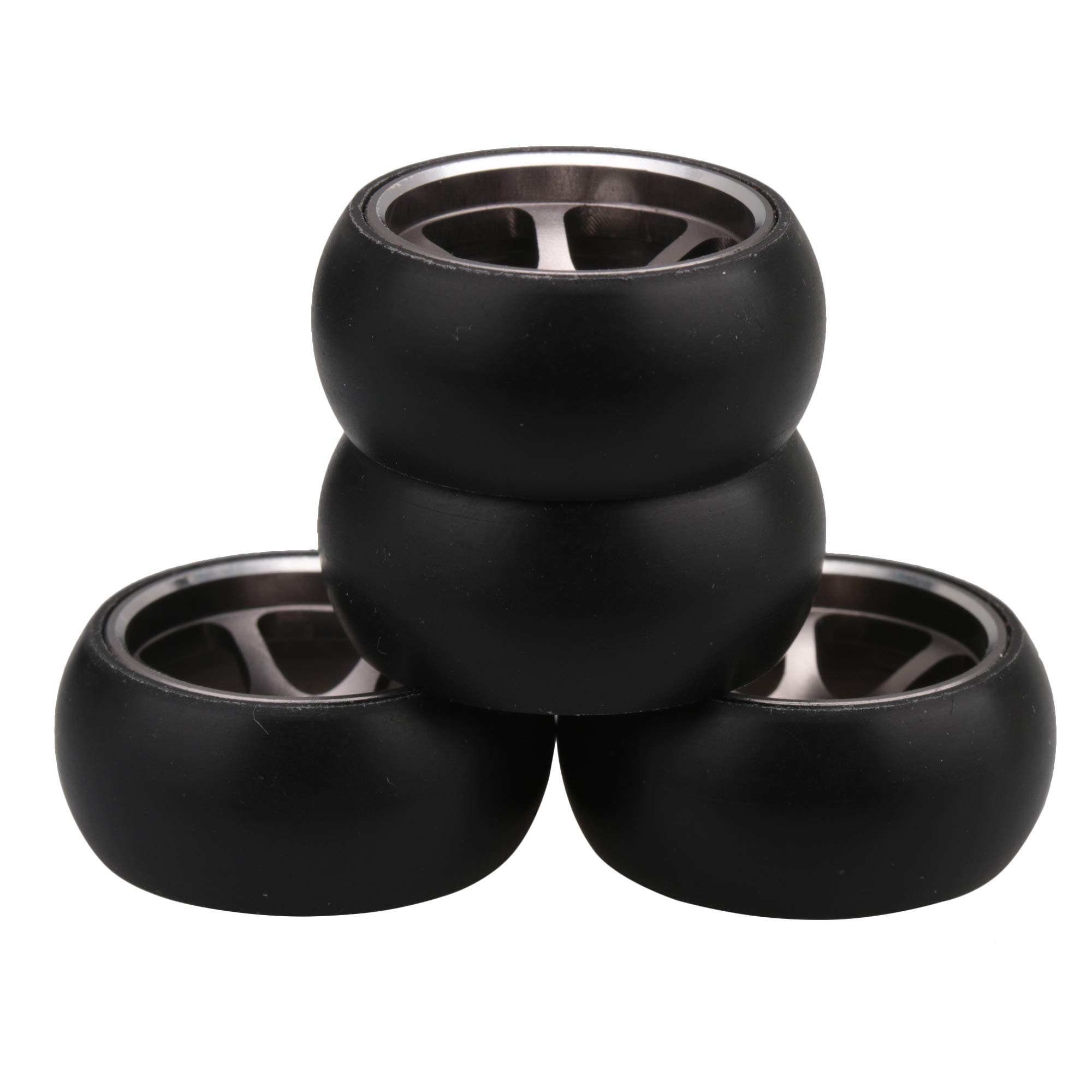 Mxfans 4Pcs RC 1:28 Titanium 6 Spoke Wheel Hub Tire Replacement for WL K989