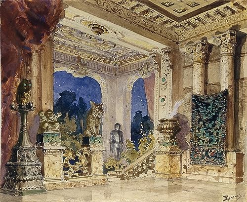 Poster La rose écarlate par Vasilij Polenov - Toile 50x70 cm sans cadre