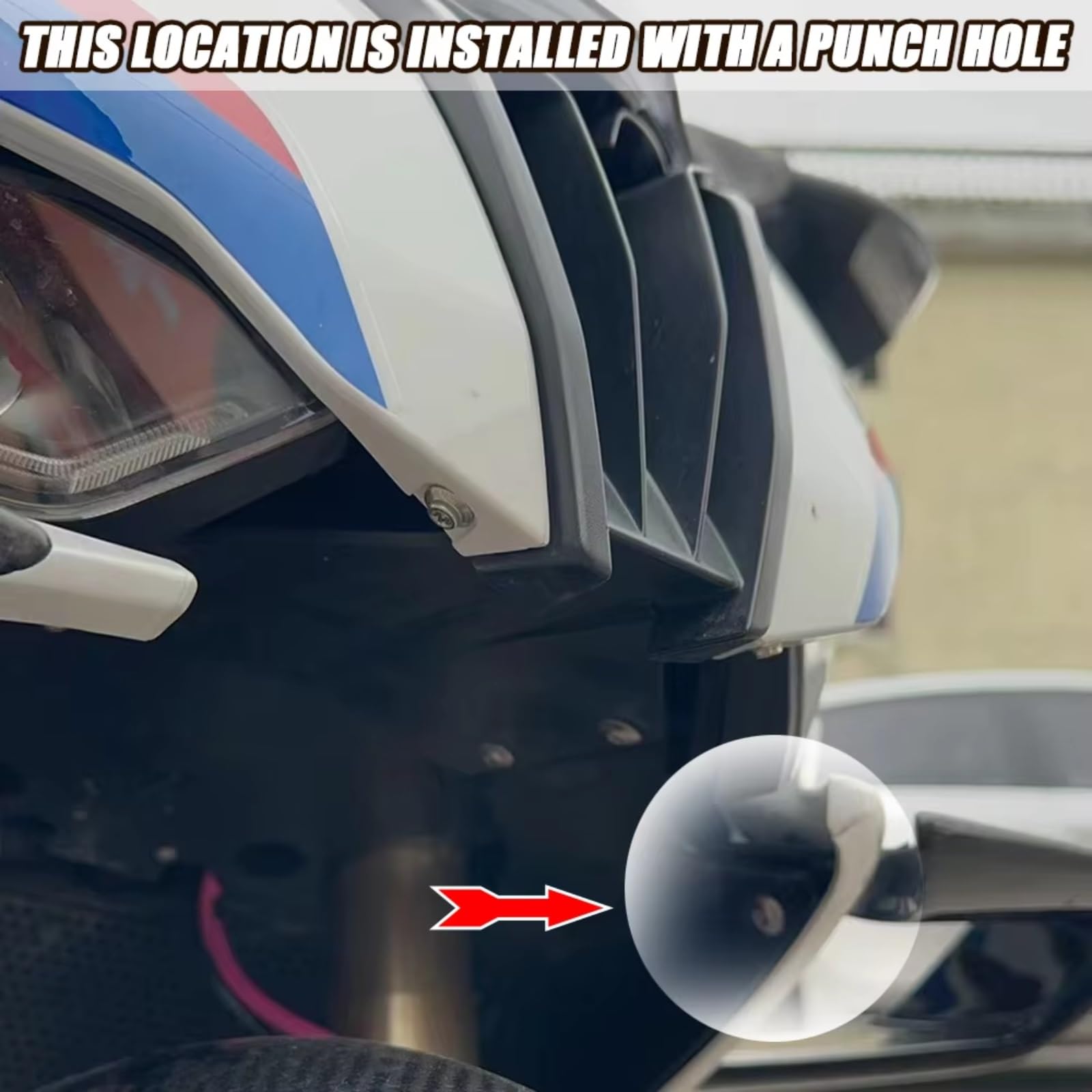 Motorrad-Flügelspoiler Für S1000RR 2019-2022 Aerodynamisches Winglet | Motorradzubehör Vorwärtsverkleidung Winglets Verkleidung(Glossy black)
