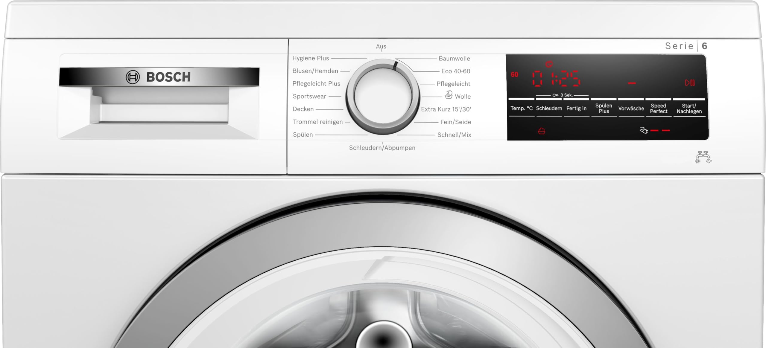 Bosch Serie 6 Unterbau-Waschmaschine 9 kg 1400 UpM AquaStop WUU28T49 | Speed Perfect, Kurzwaschprogramm in 15 Minuten, vibrationsarme Gehäusewände, Nachlegefunktion für vergessene Kleidungsstücke