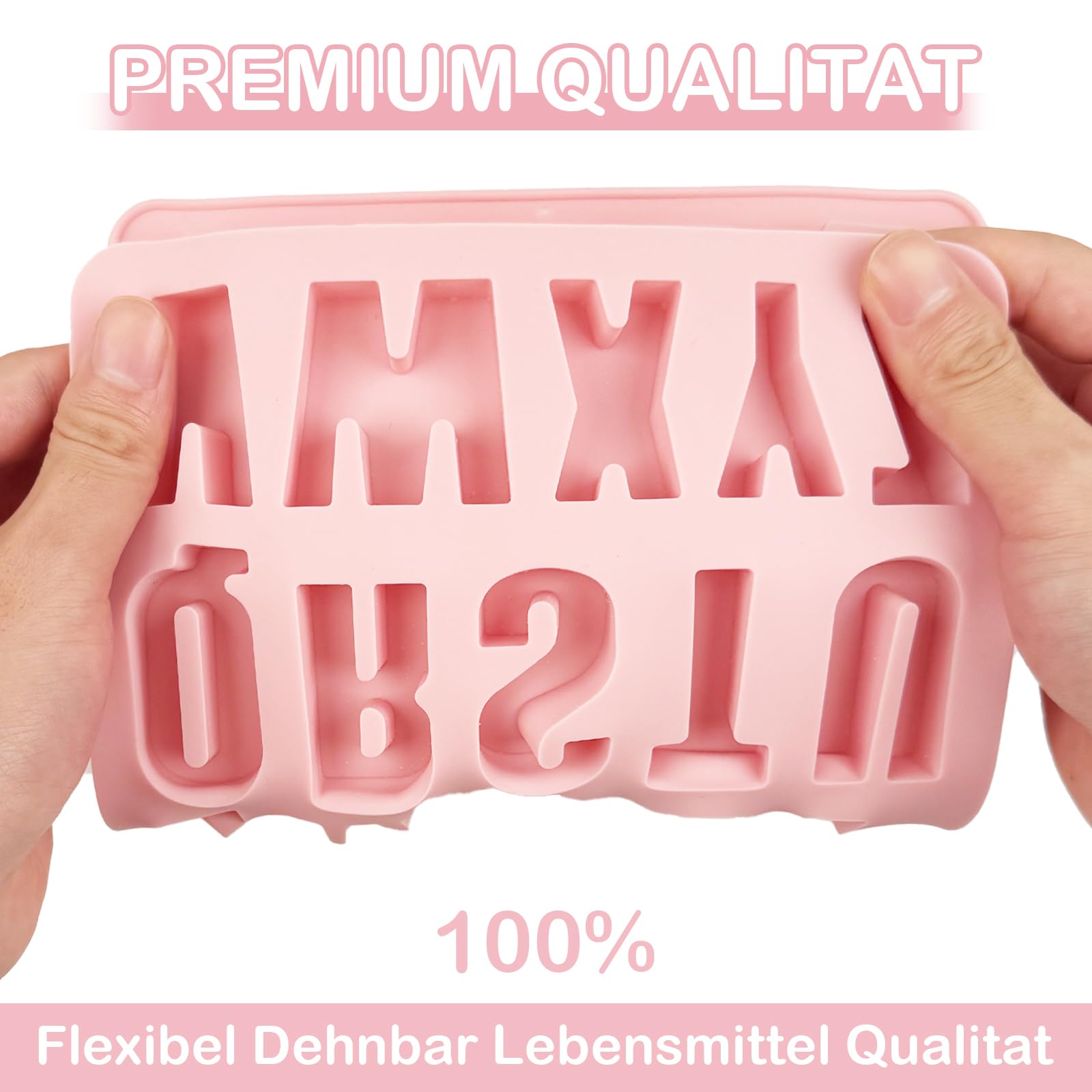 2 stks Alfabet Siliconen Mould Set, Gelukkige Verjaardag Symbolen Hartvormen Chocolade Vormen, Silicon Chocolade Letters Numbers Mold voor DIY Bakken Cake Decoratie Candy Fondant Biscuit Gummy Dessert