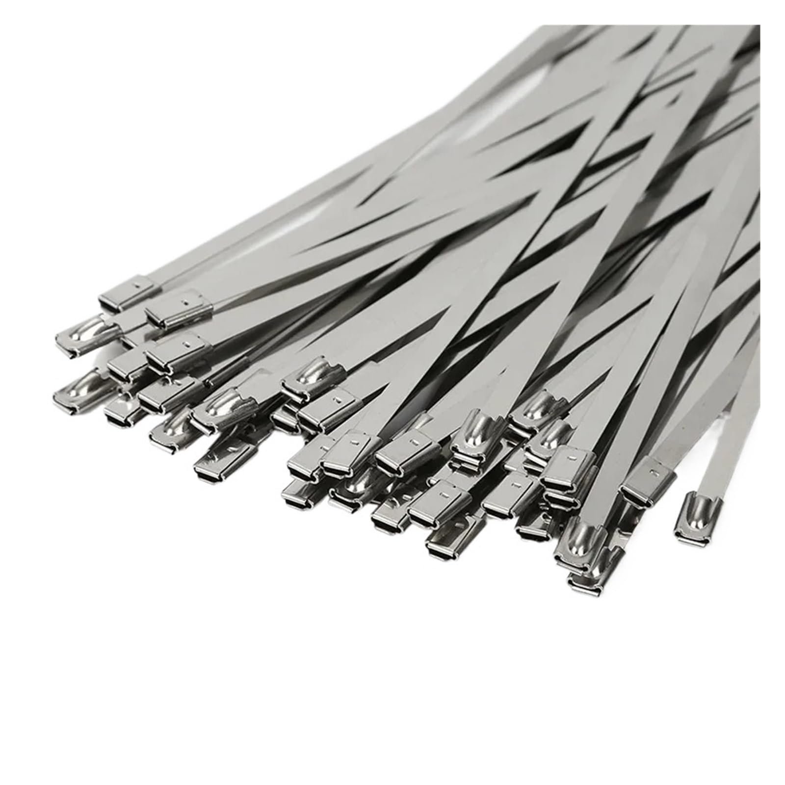 Stainless Steel Metal Cable Tie 100pcs Stainless Steel Cable Tie 12mm Automatic Zip Hand Tensioning Tool Fastening and Cutting Pliers(4.6x150mm)