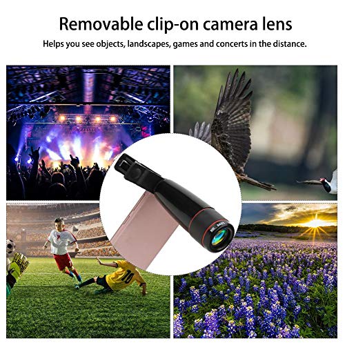 Telefonkameraobjektiv Telefonobjektiv, Gummi 25x32 Teleobjektiv Weitwinkel-Clip-On-Kameraobjektiv Tragbares Monokular… – Bild 5