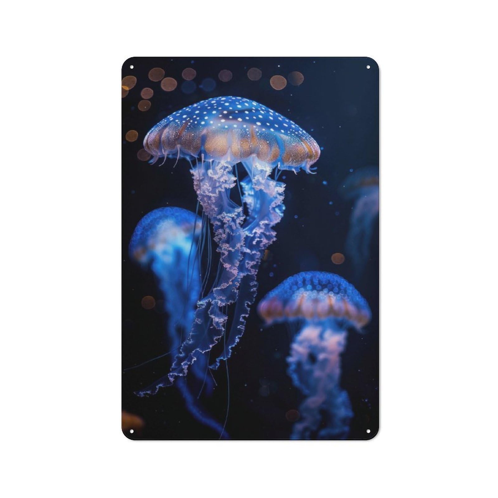 Junmoney Bioluminescent Dance Tin Wall Plaque 30X20cm With For Living Room Wall, Gift For Feature Wall Decorators During The Christmas Season