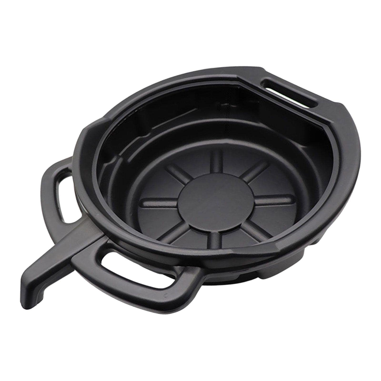 Recipiente Colector de Aceite Bandeja Fuerte con Drenaje Contenedor Canalizado Polipropileno Adecuado para Servir Reparar Autos Motocicletas Taller, 15L