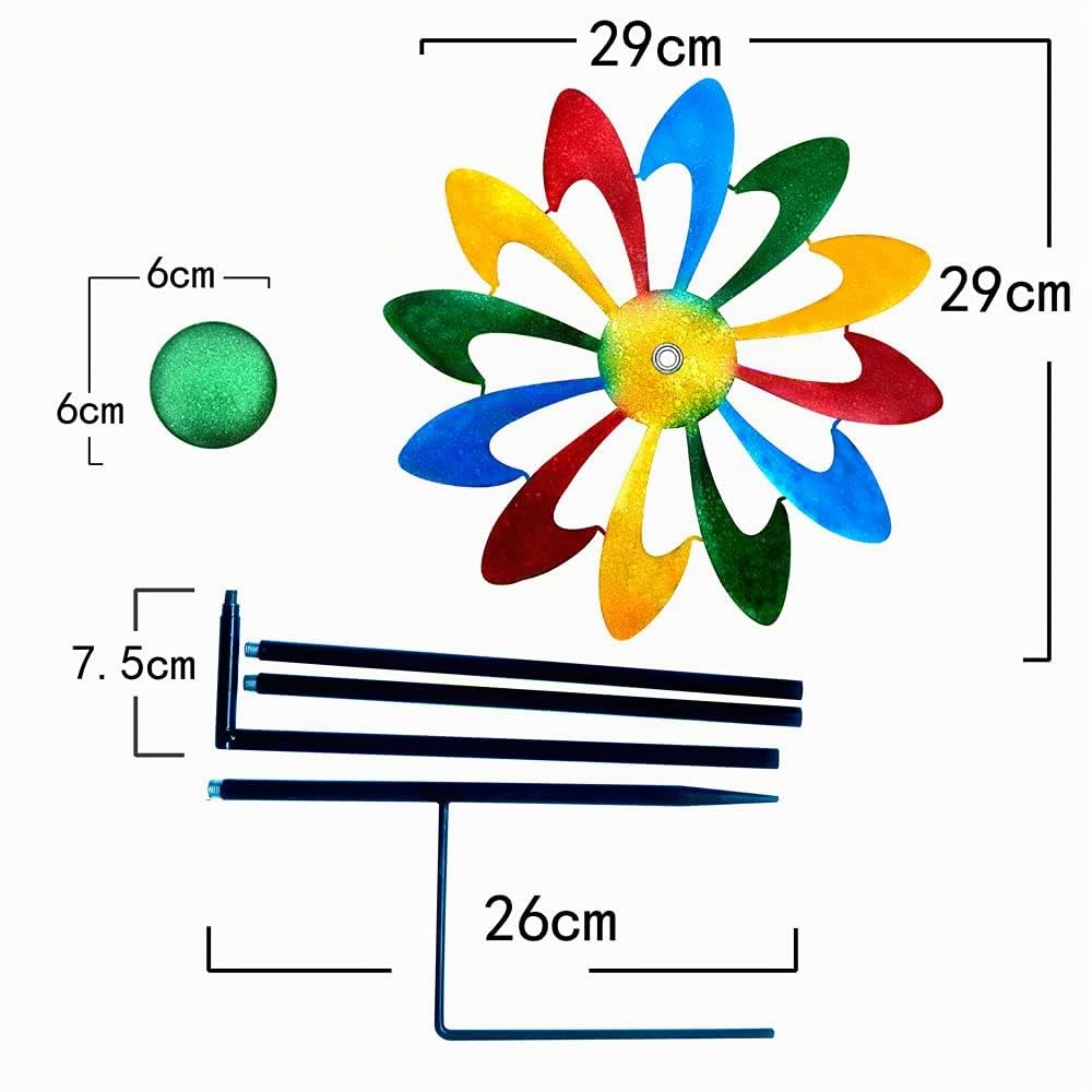 Éolienne décorative de 29,2 cm Sculpture éolienne pour patio, pelouse et jardin pour vous faire ressentir différents effets visuels et détendre votre humeur