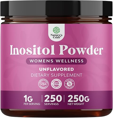 Suplemento de mio-inositol y D-chiro inositol para mujeres, suplementos de SOP para apoyo menstrual, salud reproductiva y equilibrio hormonal,