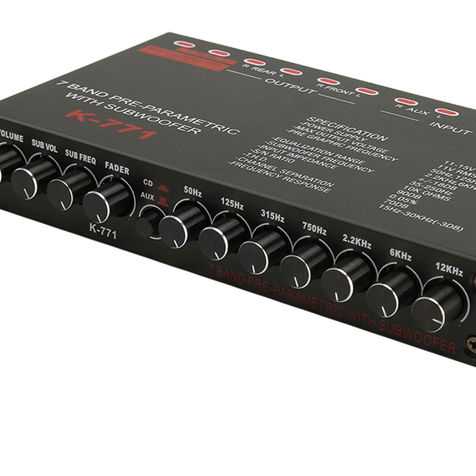 Ejoyous Égaliseur Audio de Voiture 7 Bandes, Sortie RMS 11 V