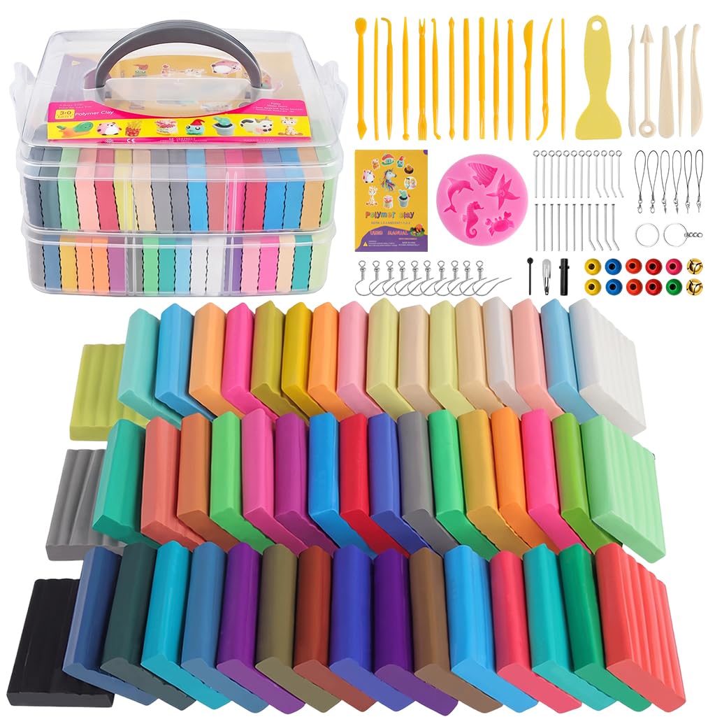 72 Color Polymer Clay Kit - DIY Jewelry & Crafts -11