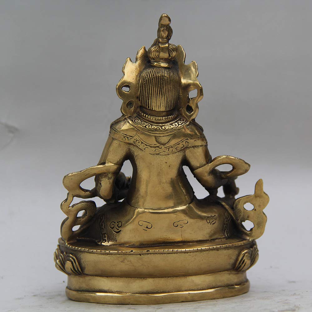 Amazon.co.jp: チベット仏教民俗真鍮真鍮銅洗練された黄色ジャンバラ