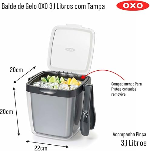 Miniatura 3 de OXO Good Grips - Cubeta de pared doble con pinzas y charola