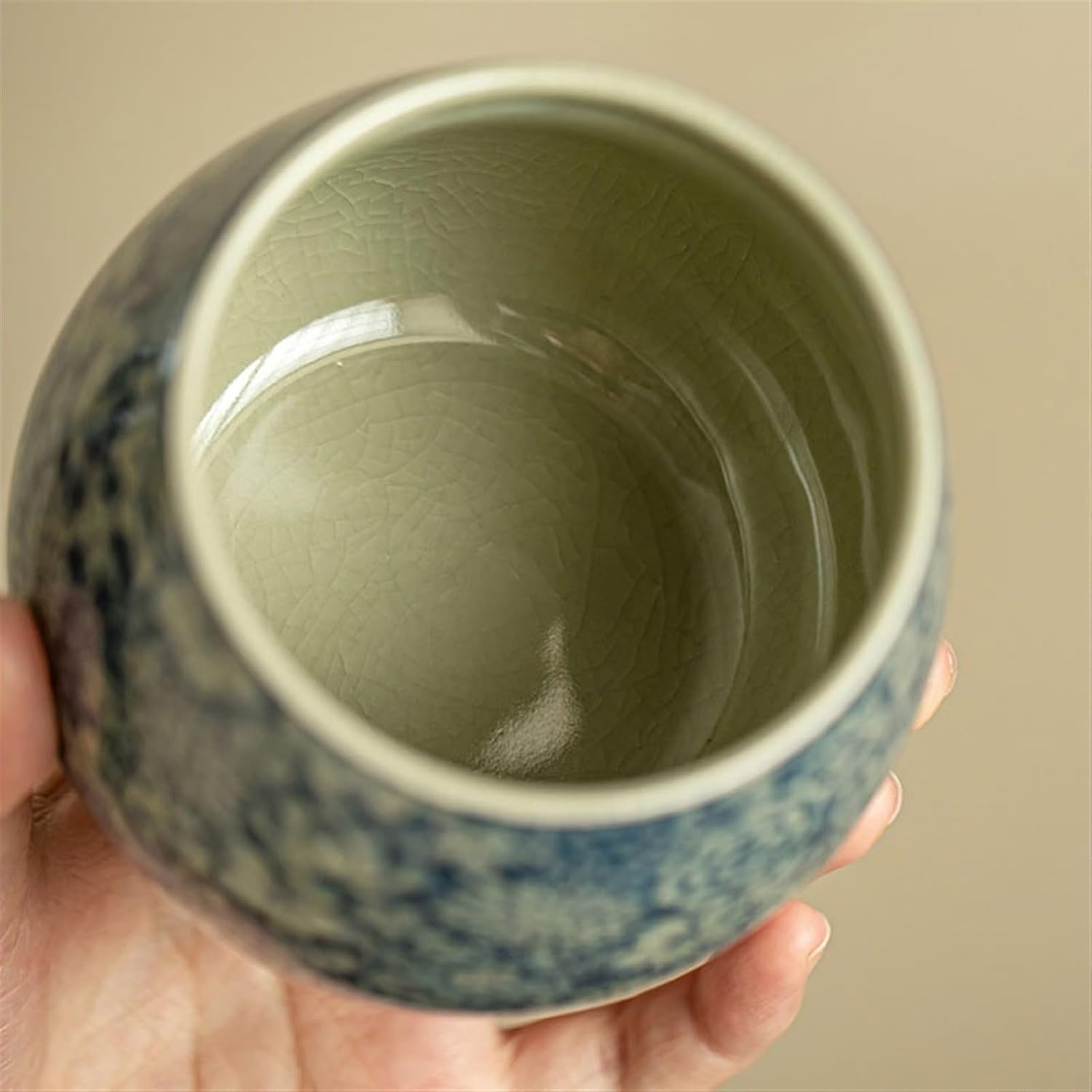 Tea Tin Small Sealed Jar Retro Zen Loose Leaf Tea Storage Chinese Vintage Ru Kiln Container