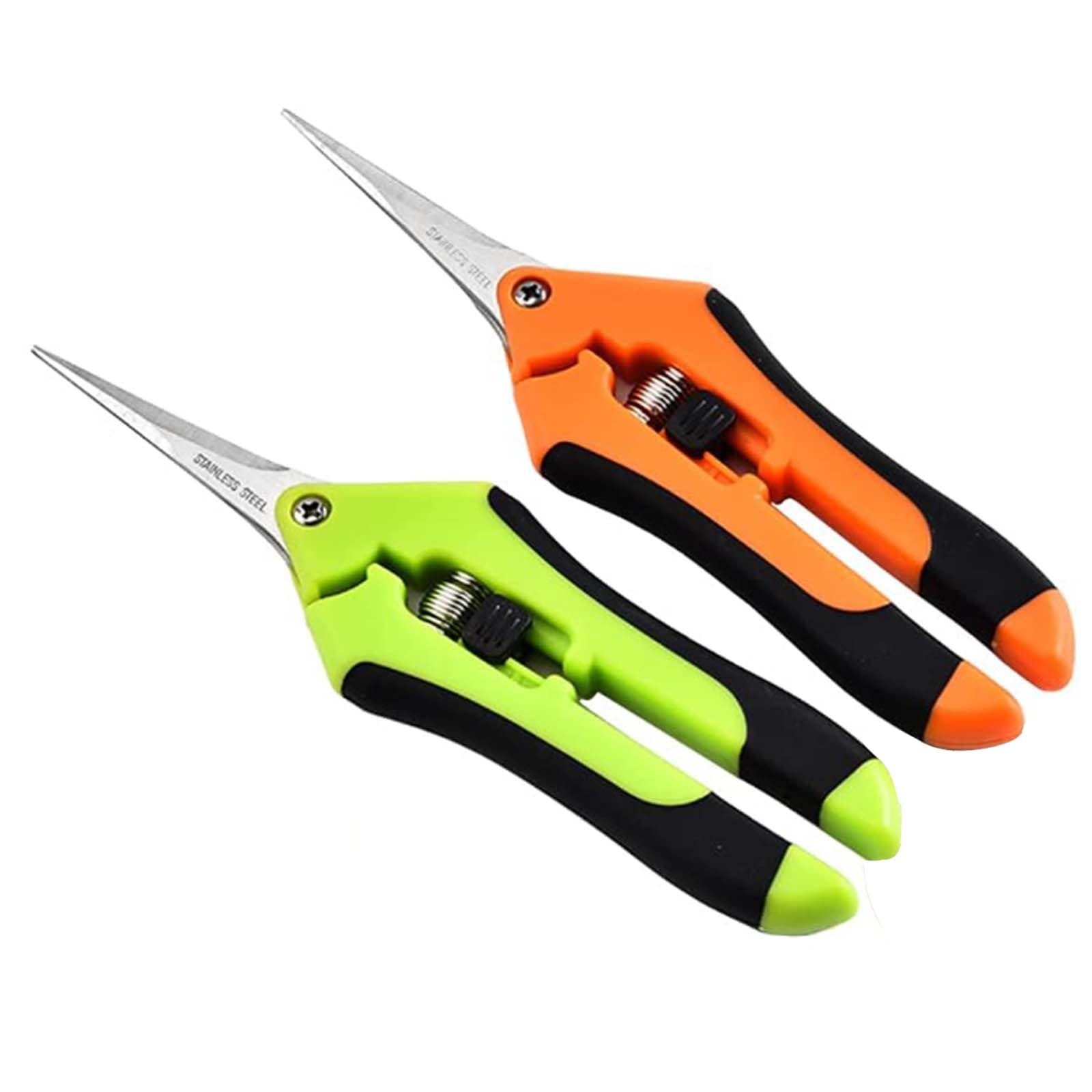 2Pcs Durable Gardening Pruning Shears Useful Micro Tip Hand Pruning Snip Ergonomic Handle Straight Tip Blades Pruning Shears for Easy Pruning Garden Tree