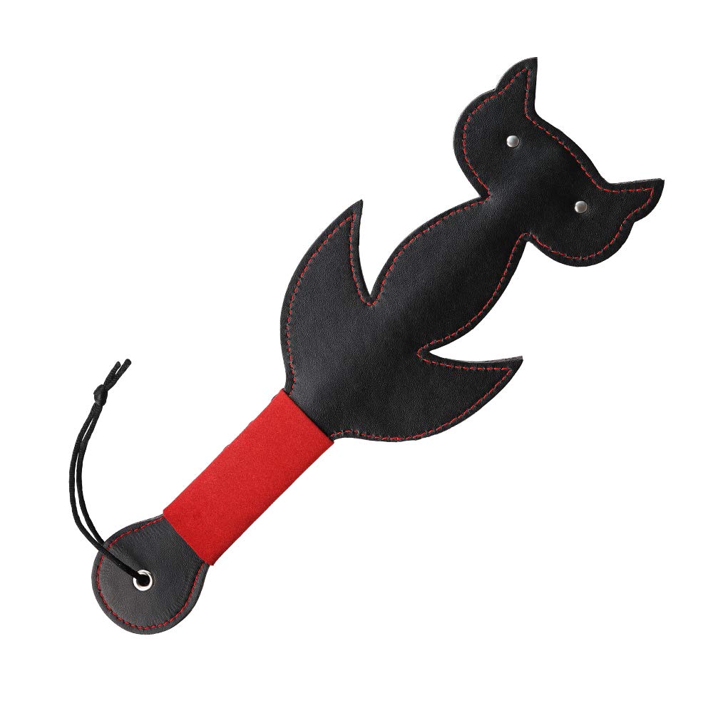 VENESUN Cat Spanking Paddles for Adults SM, 12.6inch Faux Leather Paddle for Sex Play: Black