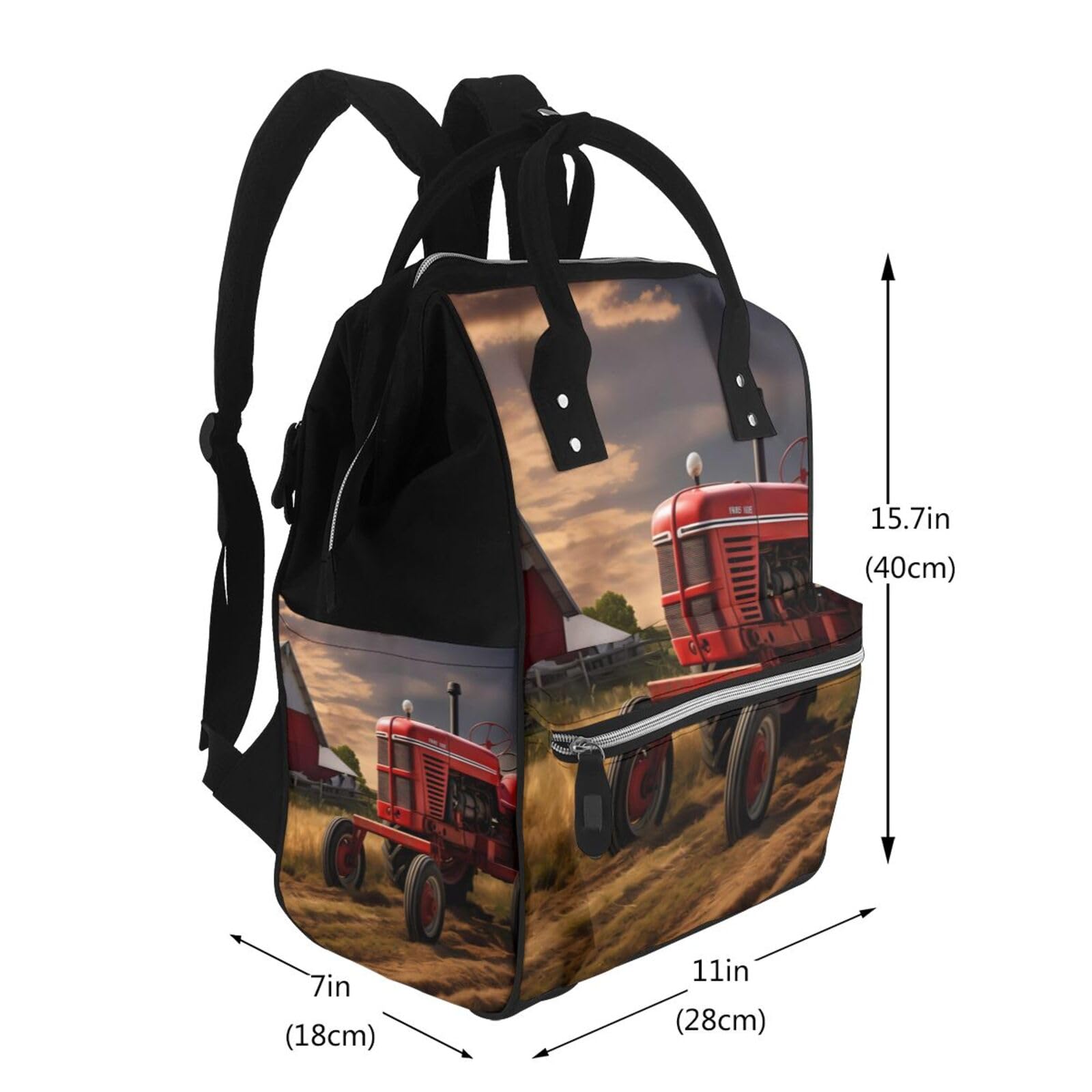 Wickeltasche mit Blumenmuster, großes Fassungsvermögen, wasserdichter Mama-Rucksack, modischer Reiserucksack