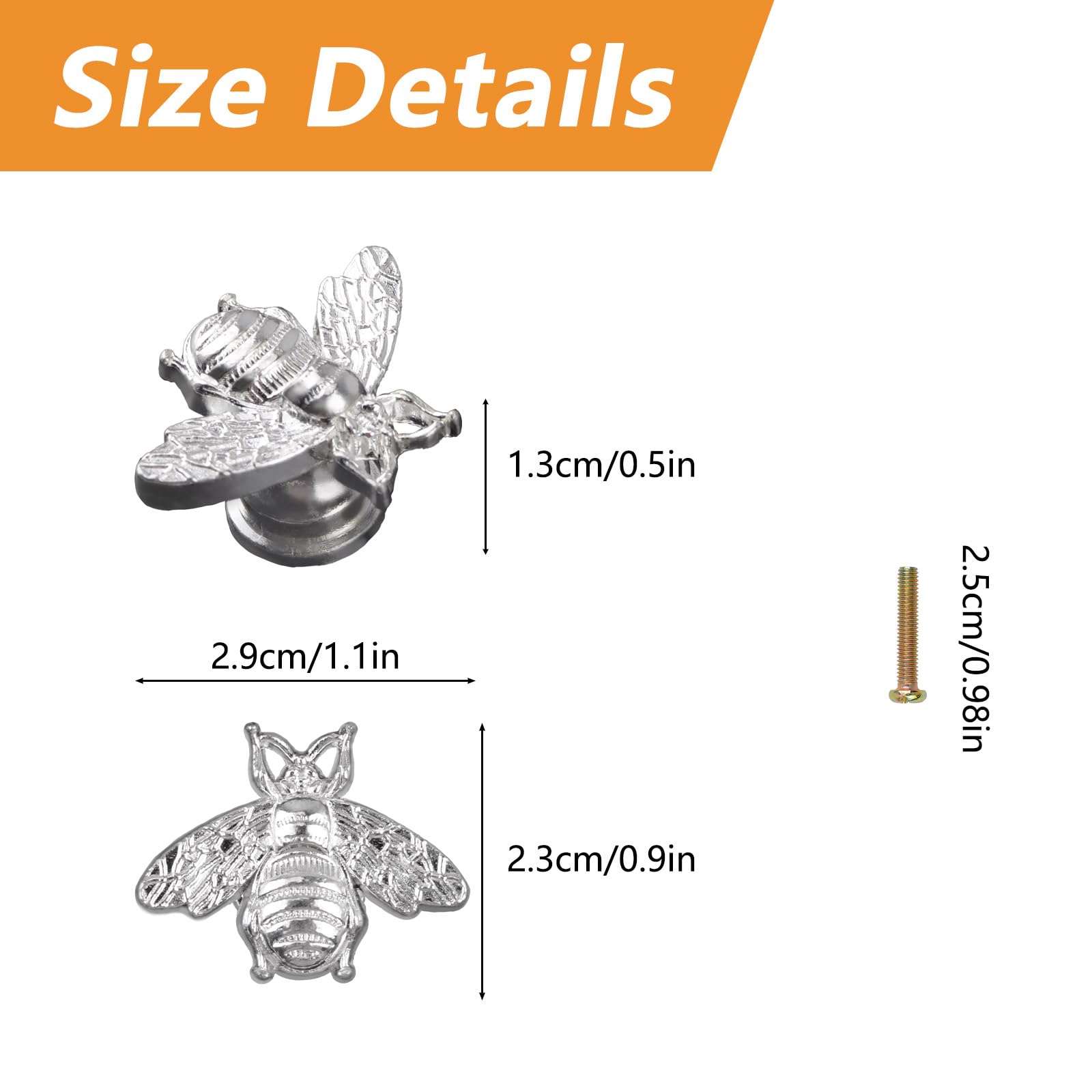 MOROBOR Silver Bee Drawer Knobs - Image 2