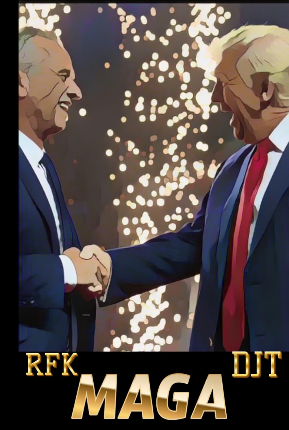 MAGA Notebook DJT RFK: Donald Trump Robert F Kennedy Iconic Join Forces Hardcover 111 Pages 6x9