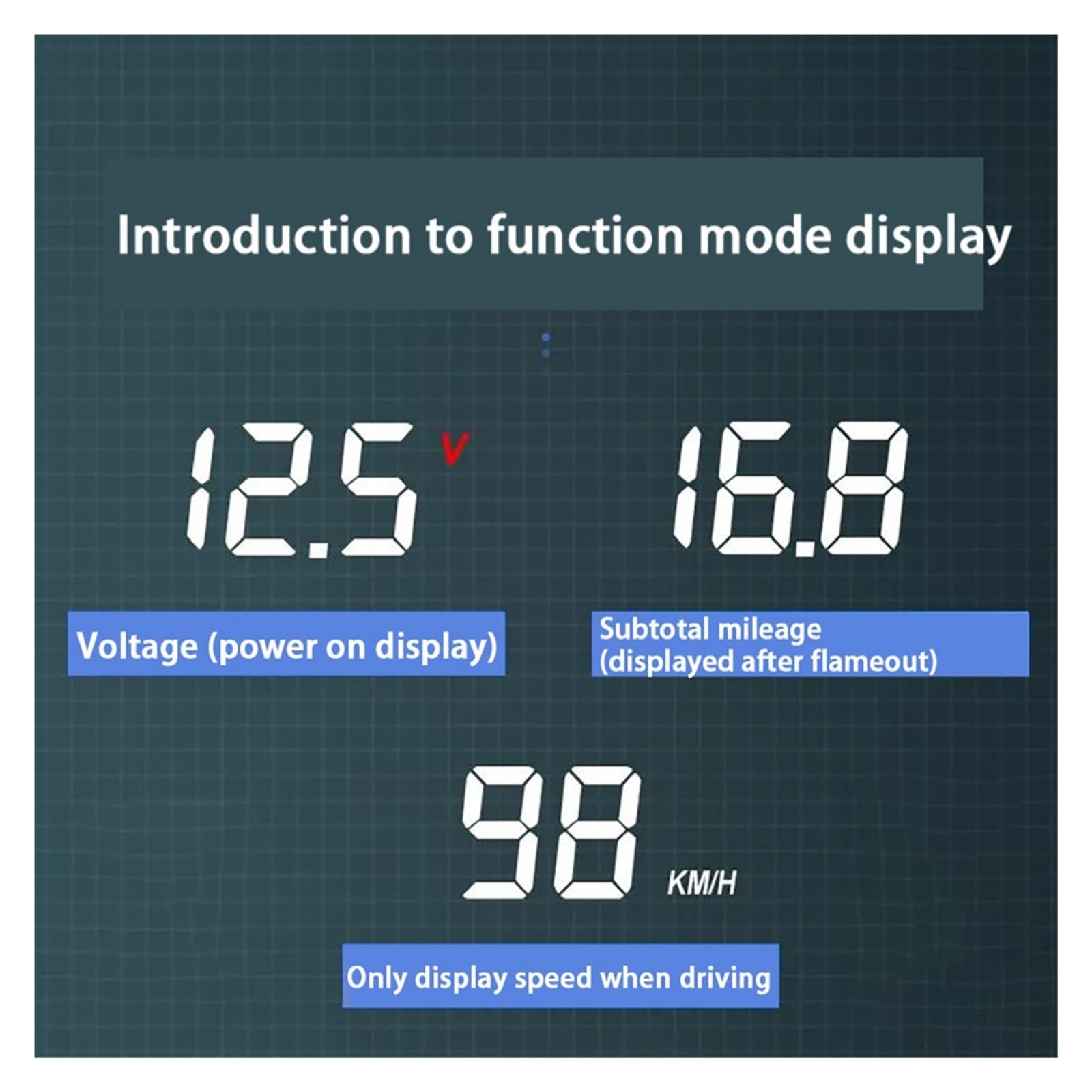 Panele Instrumentów Samochodowych Auto HUD Projektor Samochodowy Alarm Head Up Wyświetlacz Prędkościomierza Przednia Szyba(MPH rotational)