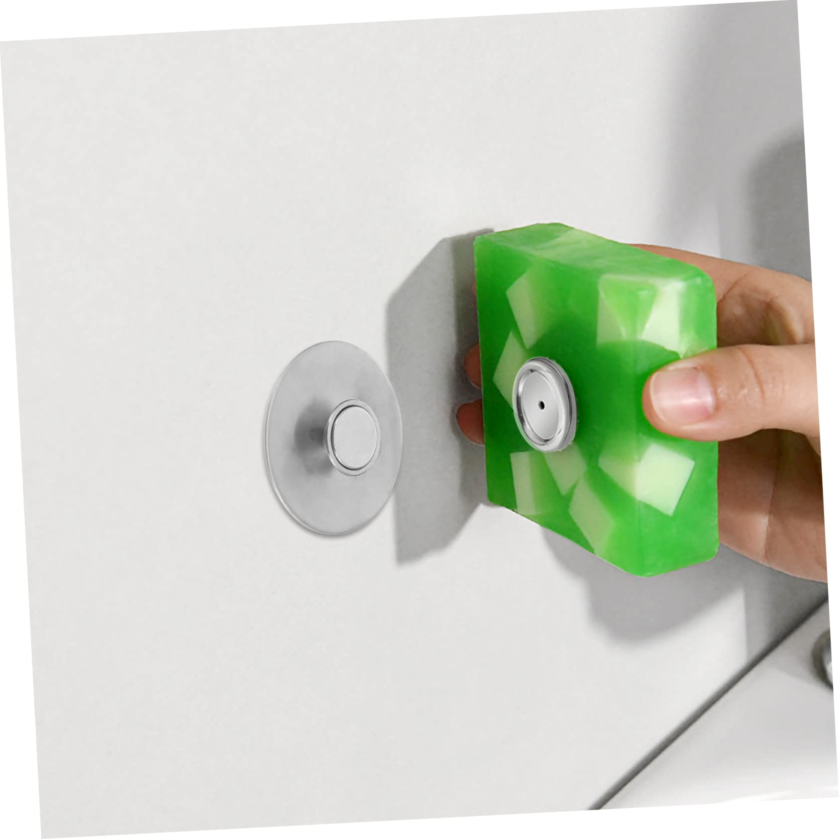 VILLCASE 5 Pezzi portasapone magnetico senza contatto doccia cremagliera parete montato Porta sapone magnetico organizer per sapone da bagno gancio magnetico per sapone Acciaio inossidabile