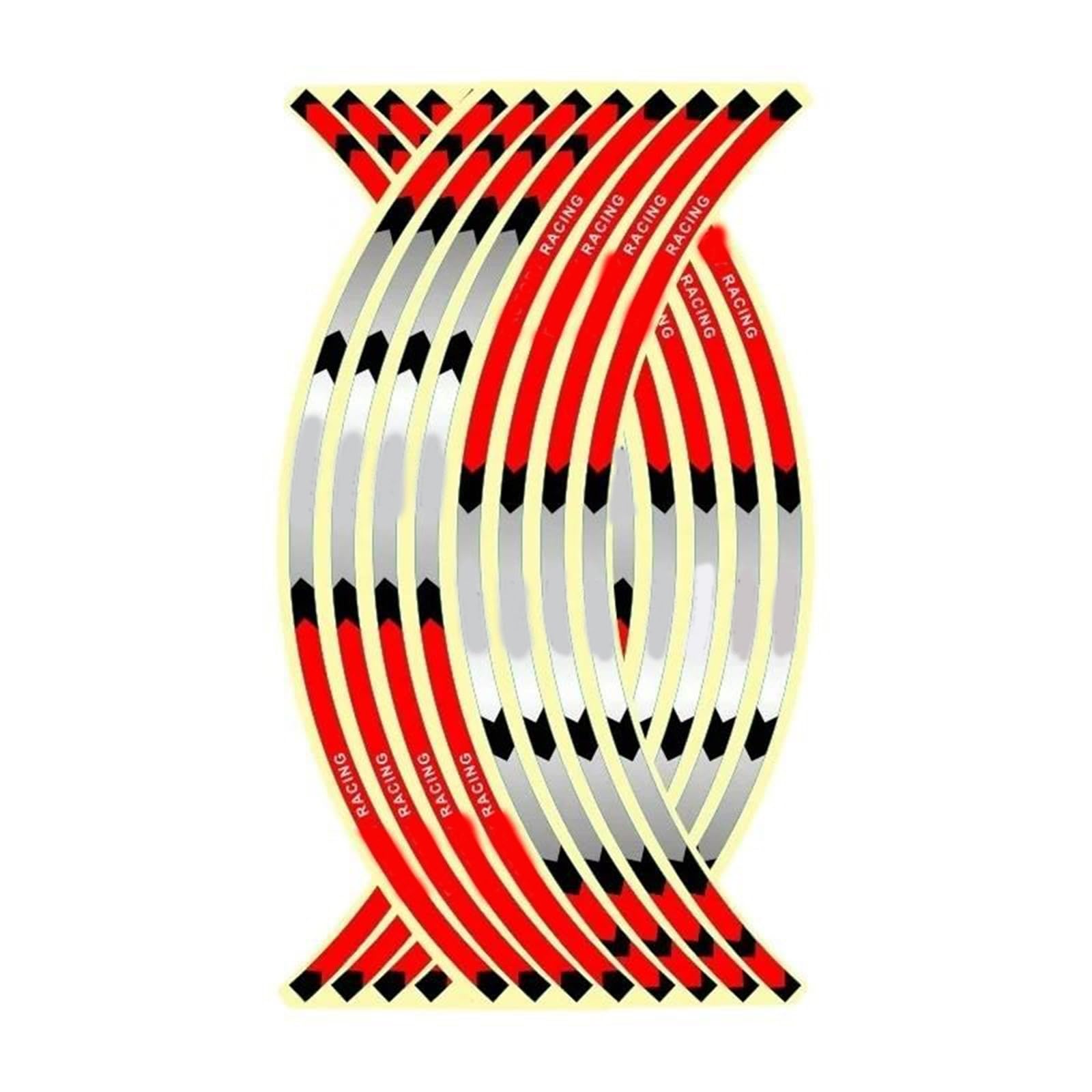 Sticker Part for R17 and R18 Inch Universal Motorcycle Reflective Waterproof Wheel Decorative Accessories Hub Sticker