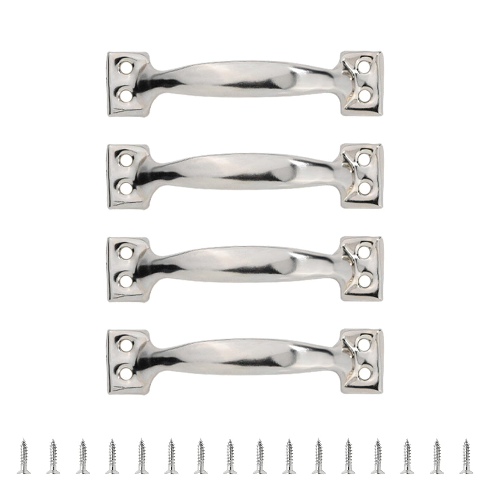 MICFENY 4pcs Barn Door Pulls Metal Handles for Cabinets and Wood Iron Furniture Knob Practical Home Hardware