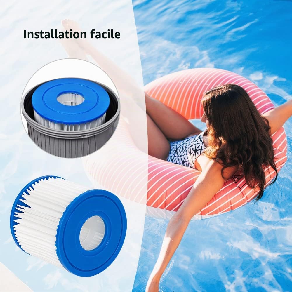 WuYan Lot de 4 filtres pour Piscine Summer Escapes Type D, Summer Waves P57100102, SFS-350 RP-350 RP-400 RP-600 RX-600…