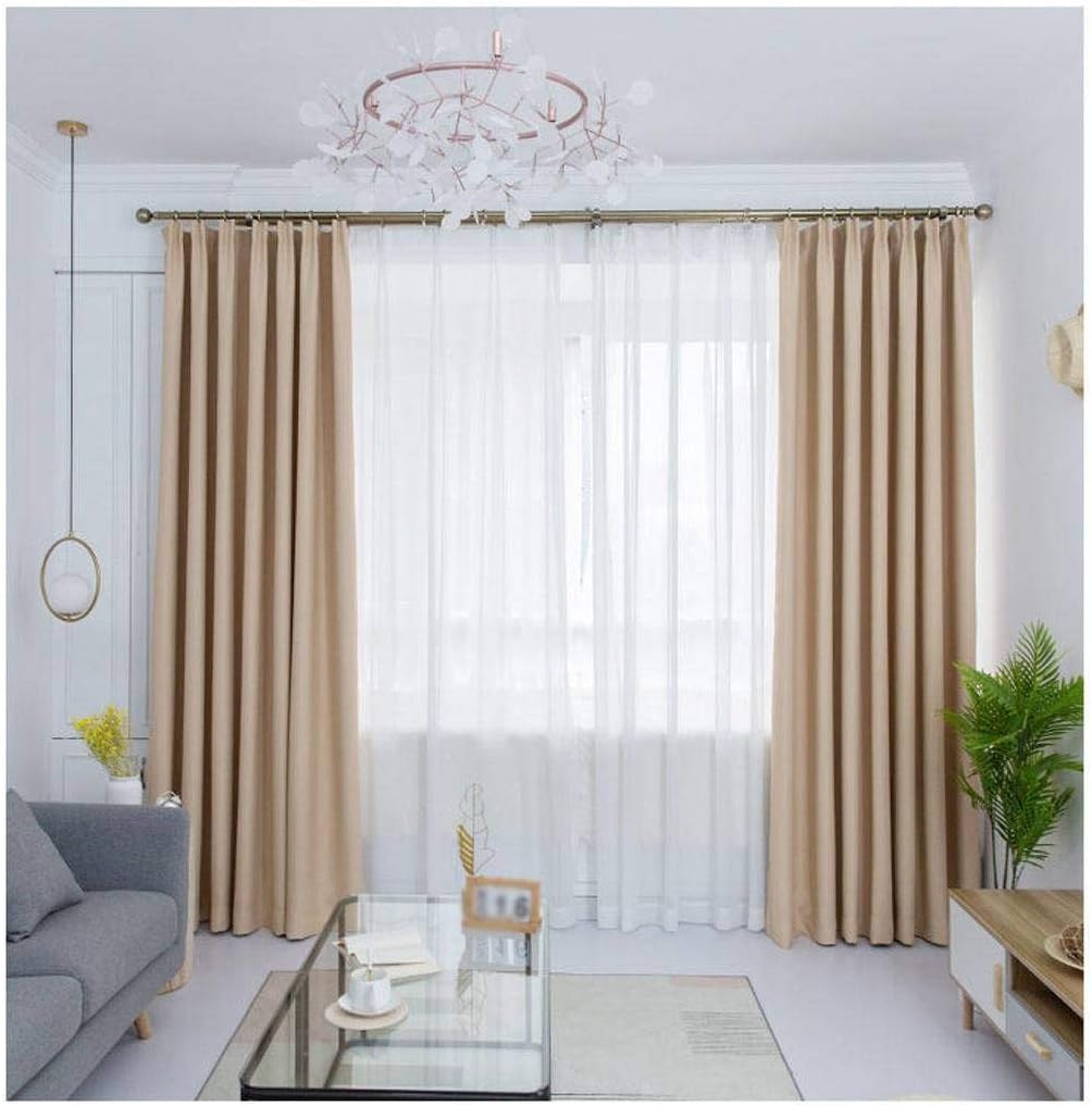 Blackout Curtain Blended Panels Thicken for Living Room Bedroom-200X270CMx1-C (E 200X270CMx1)