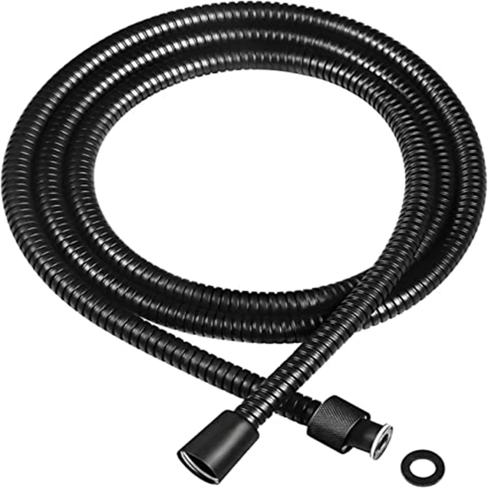Manguera de ducha trenzada de acero inoxidable G1/2 pulgadas, multicolor, 150-300 cm (gris 150 cm) y accesorio de ducha flexible