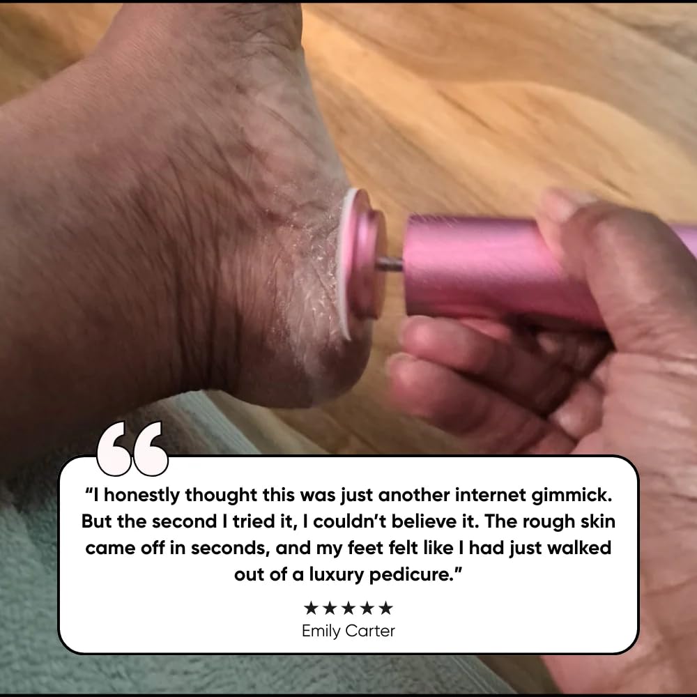 Limaor Electric Foot Callus Remover 2-in-1 Hornhautentferner USB-C Fußpflegegerät mit austauschbaren Fußfeilen, 6 Geschwindigkeiten