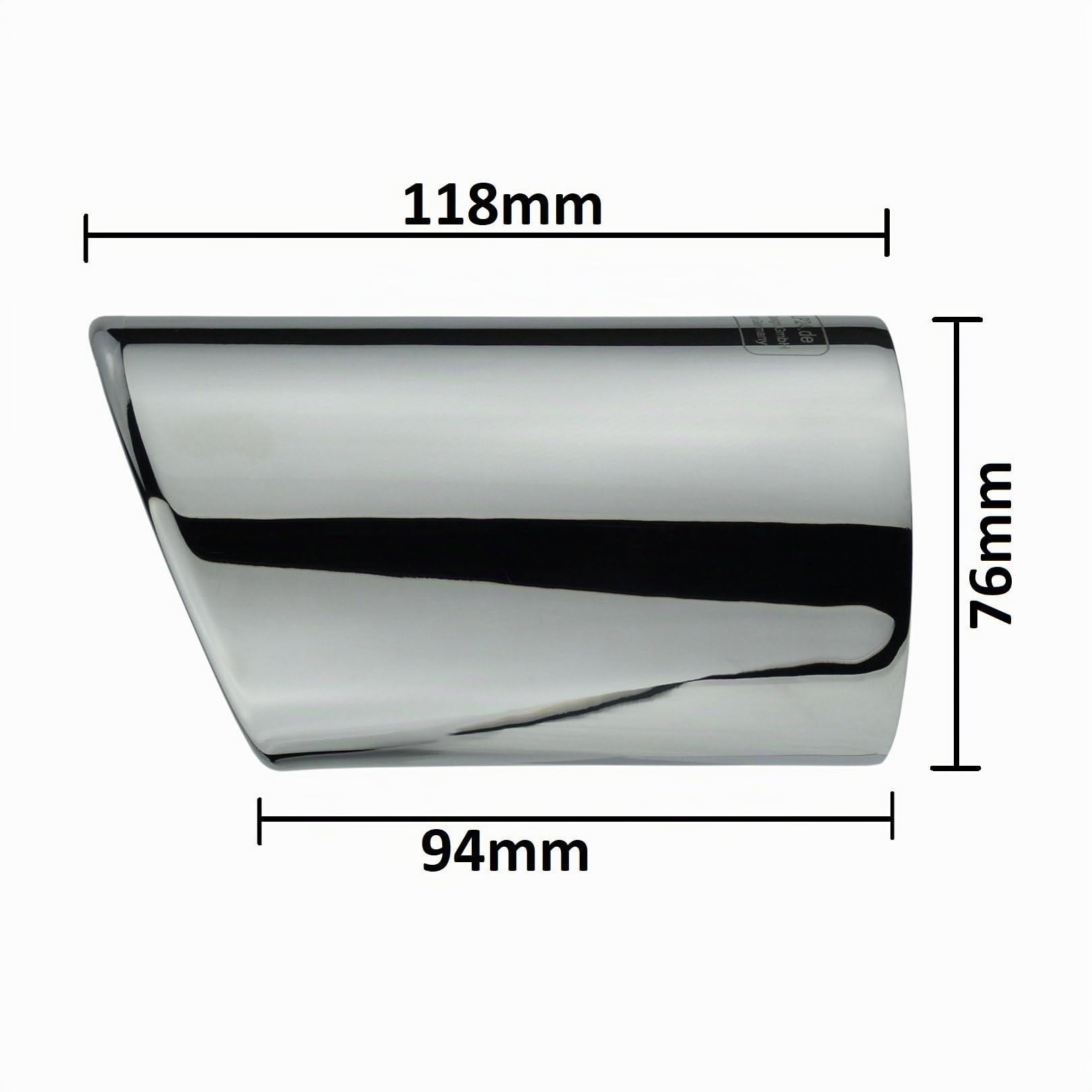 Embellecedor de Tubo de Escape Coche 2 piezas Cola de Escape Coche Acero Inoxidable Cromo Pulido Plug&Play compatible con Tiguan 5N Q3 8U para 70mm - L&P A286