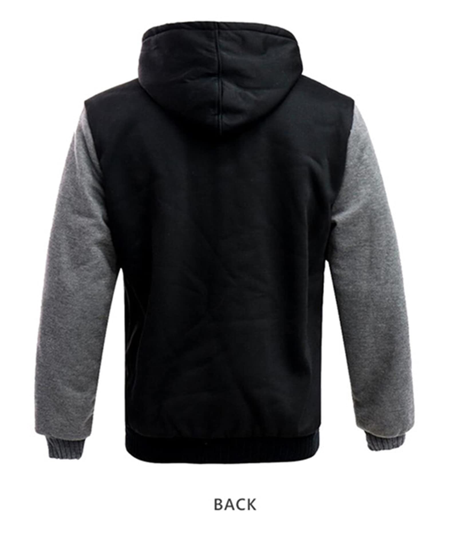NJNJGO Męska bluza zimowa z zamkiem na całej długości, polarowa podszewka sherpa, ciepła kurtka dla mężczyzn i kobiet, M-4XL
