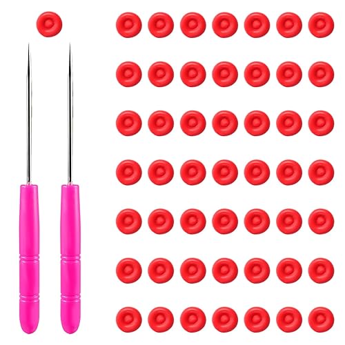 50 tapas de calafateo para sellar tubos de calafateo, tapas de calafateo con 2 agujas de perforación, tapas de tubo para calafatear para sellar y