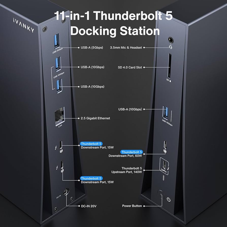 Amazon.com: iVANKY Intel Certified Thunderbolt 5 Dock FusionDock Amazon.com: iVANKY Intel Certified Thunderbolt 5 Dock FusionDock