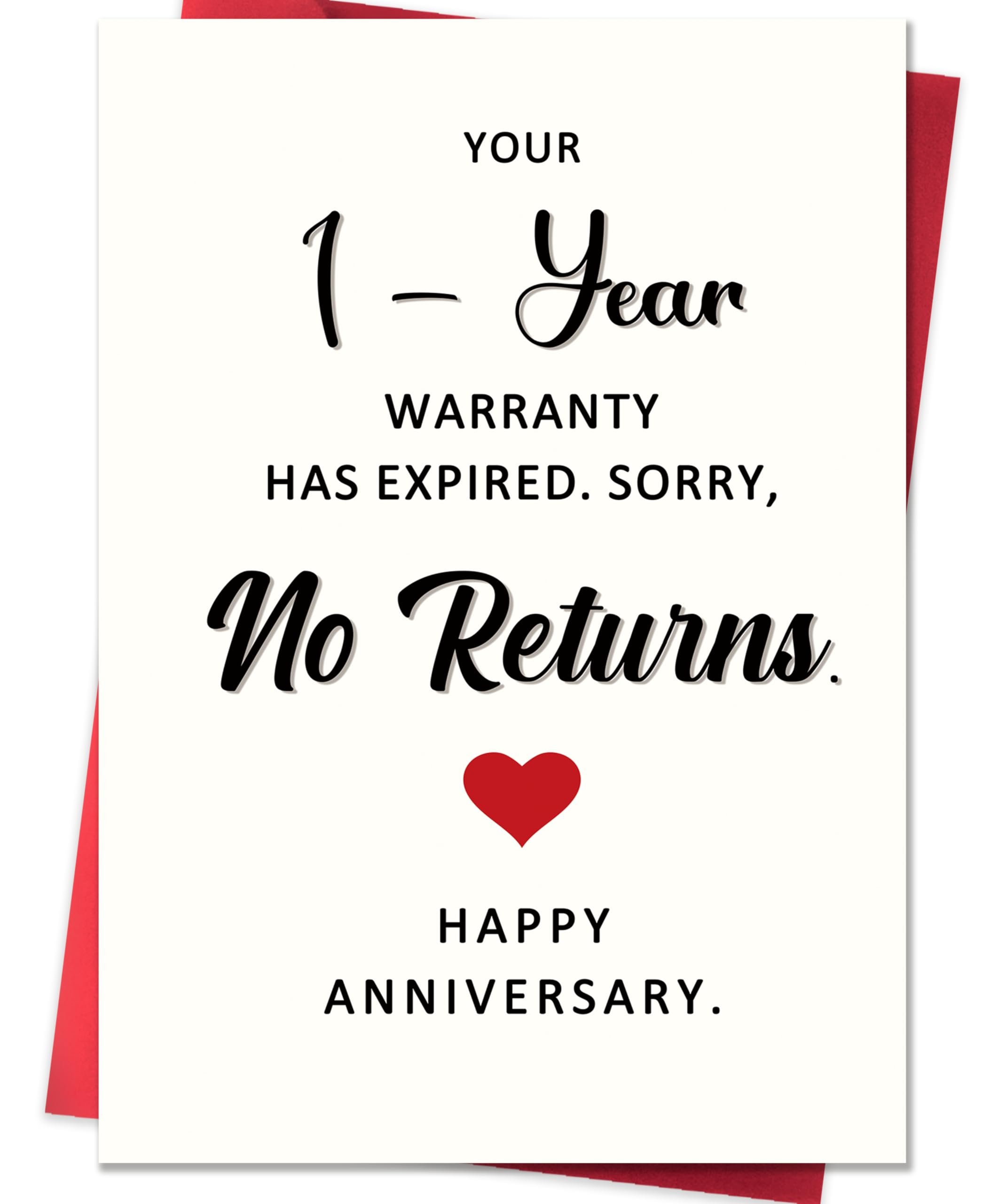 Smithtuy Funny 1st Anniversary Card