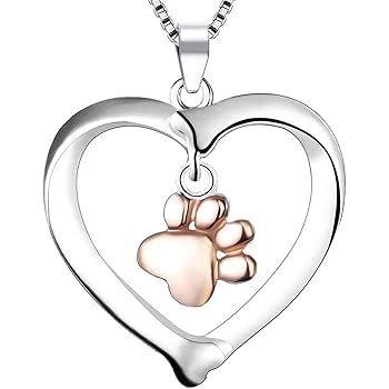 heart and paw necklace